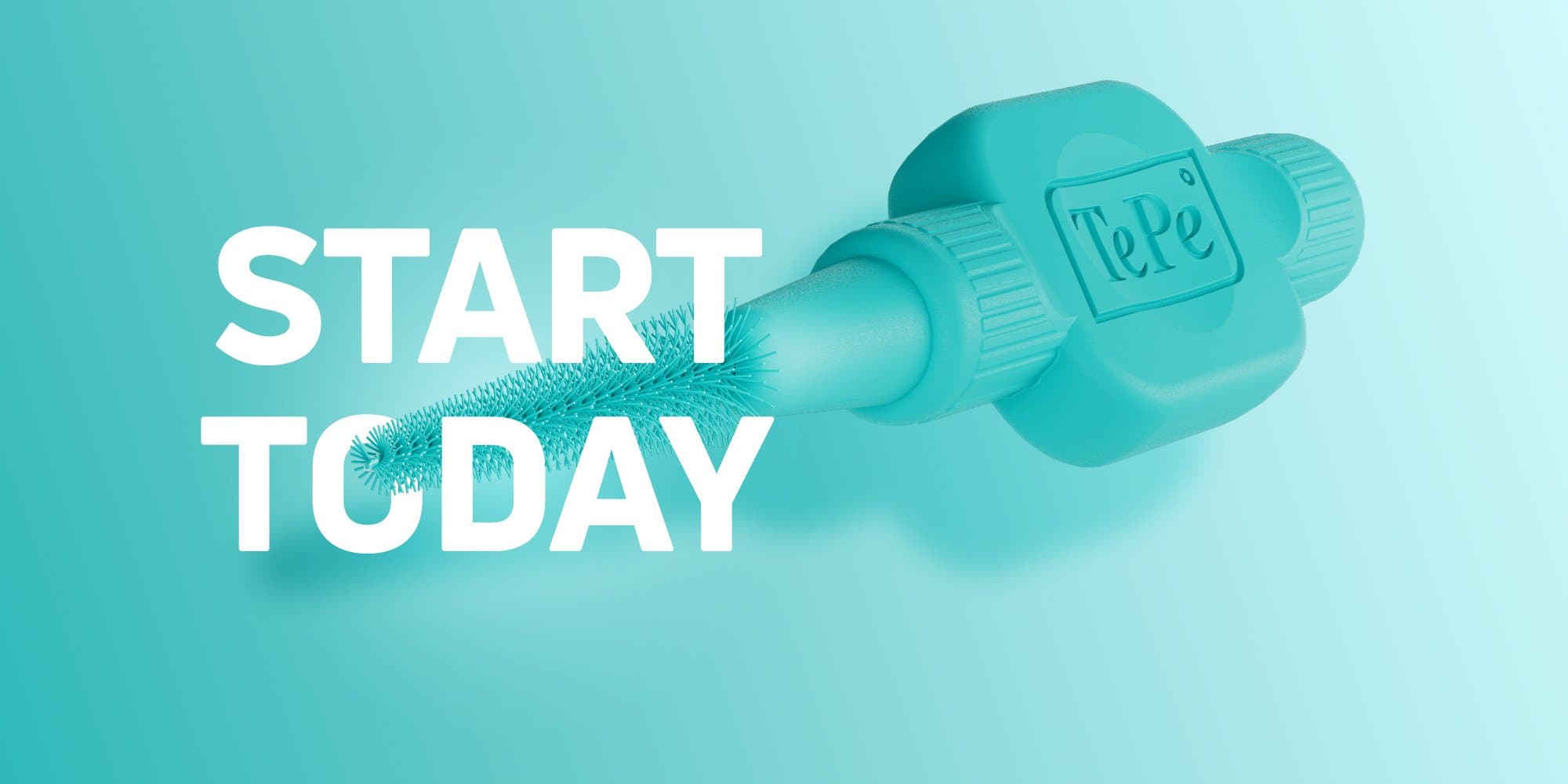 TePe Easyfit interdental brush with copy "start today"