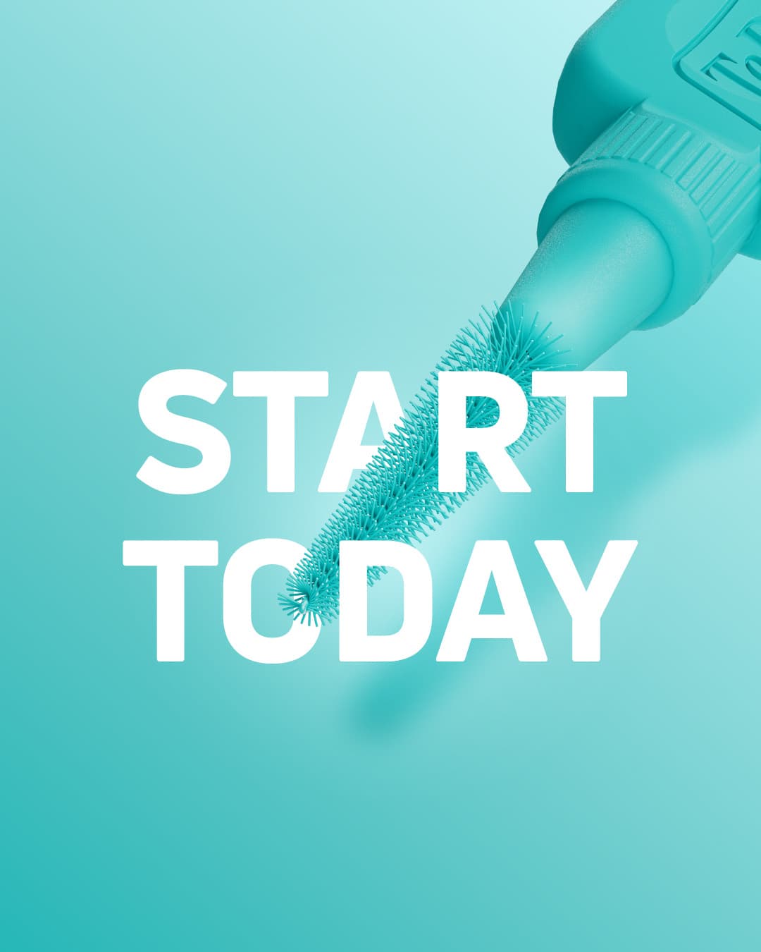 TePe Easyfit interdental brush with copy "start today"