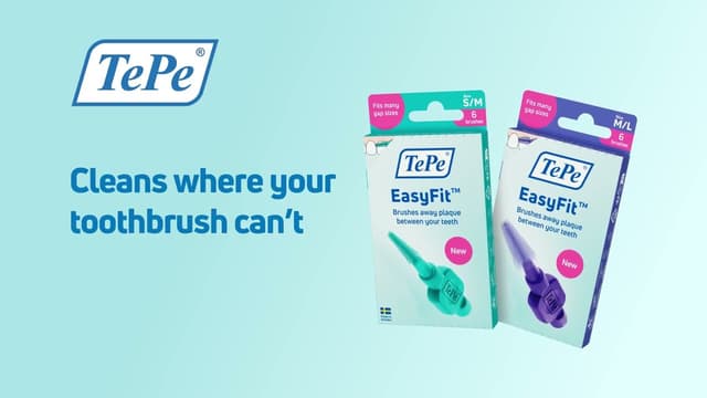 Tepe Method Brush away plaque between teeth with TePe EasyFit™ | TePe